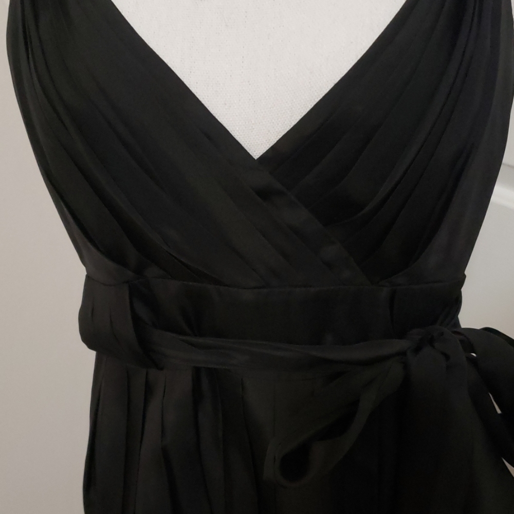 Black silk cocktail dress sz 10